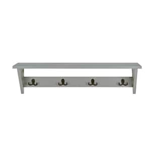 Coventry Gray Coat Hook with Shelf