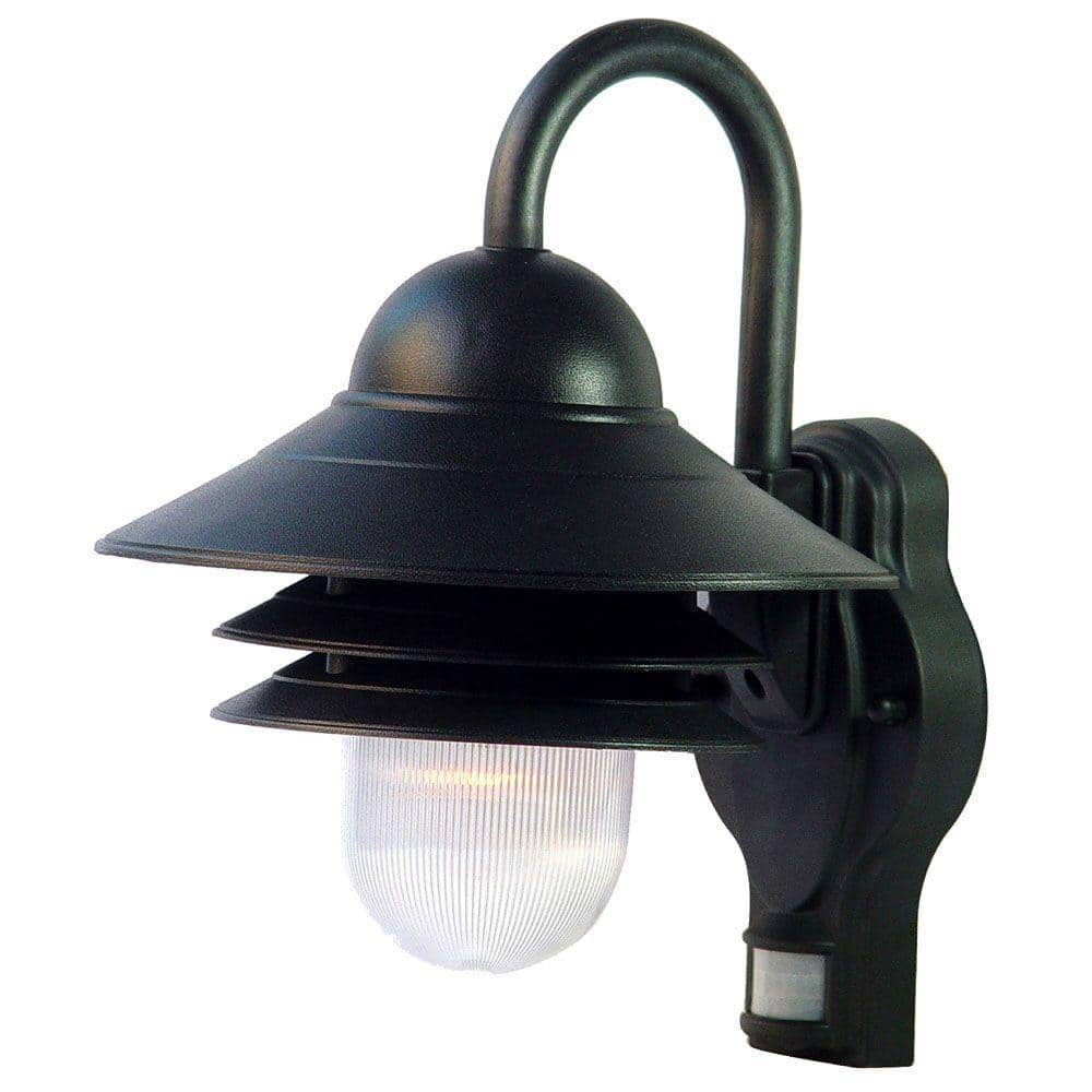 Mariner Collection Wall-Mount 1-Light Outdoor Matte Black Wall Lantern Sconce price history on PriceWatchPro