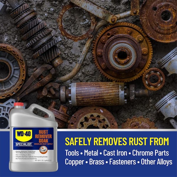 WD-40 SPECIALIST - 1 Gal. Rust Remover Soak, Dissolves Rust Safely, Biodegradable