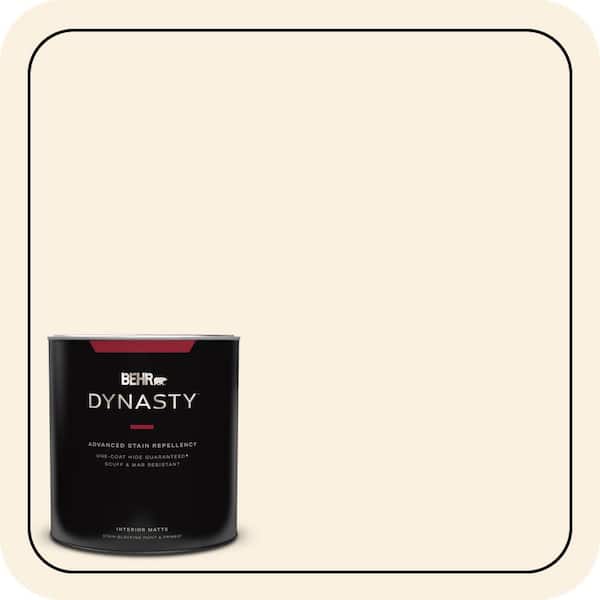 BEHR DYNASTY 1 qt. #W-F-300 Cotton Whisper Matte Interior Stain-Blocking Paint & Primer