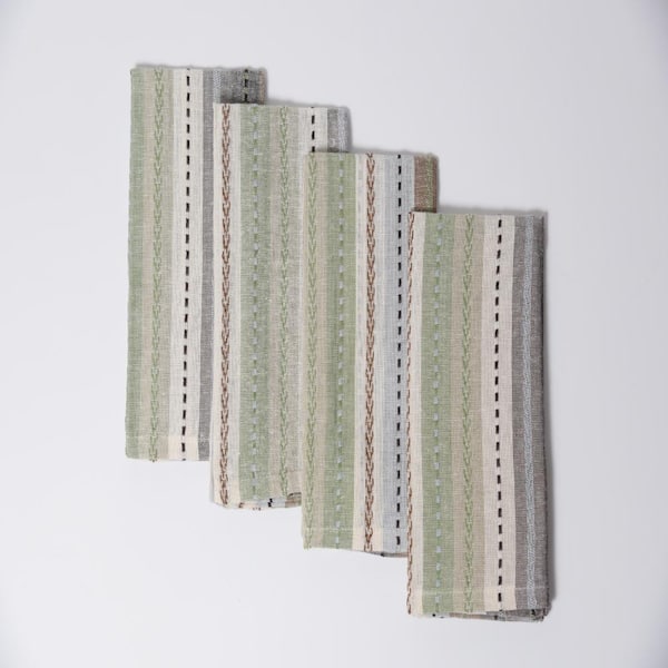 Phoenix Stripe 100% Cotton 4pk Napkins in Natural