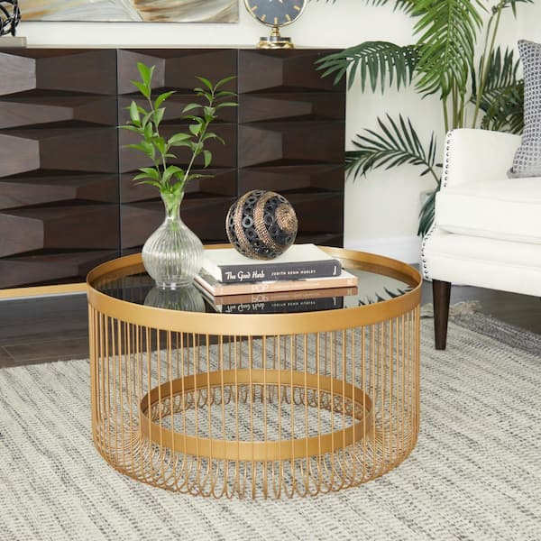 Circular metal deals coffee table