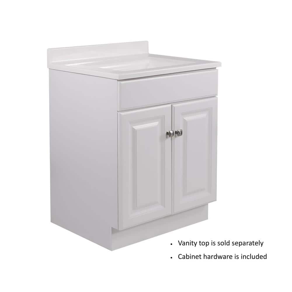 Wyndham 24" White MDF Freestanding Bathroom Vanity Cabinet