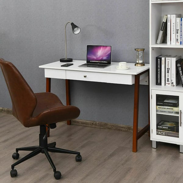 Crescent Solid Oak Office Small Computer PC Desk