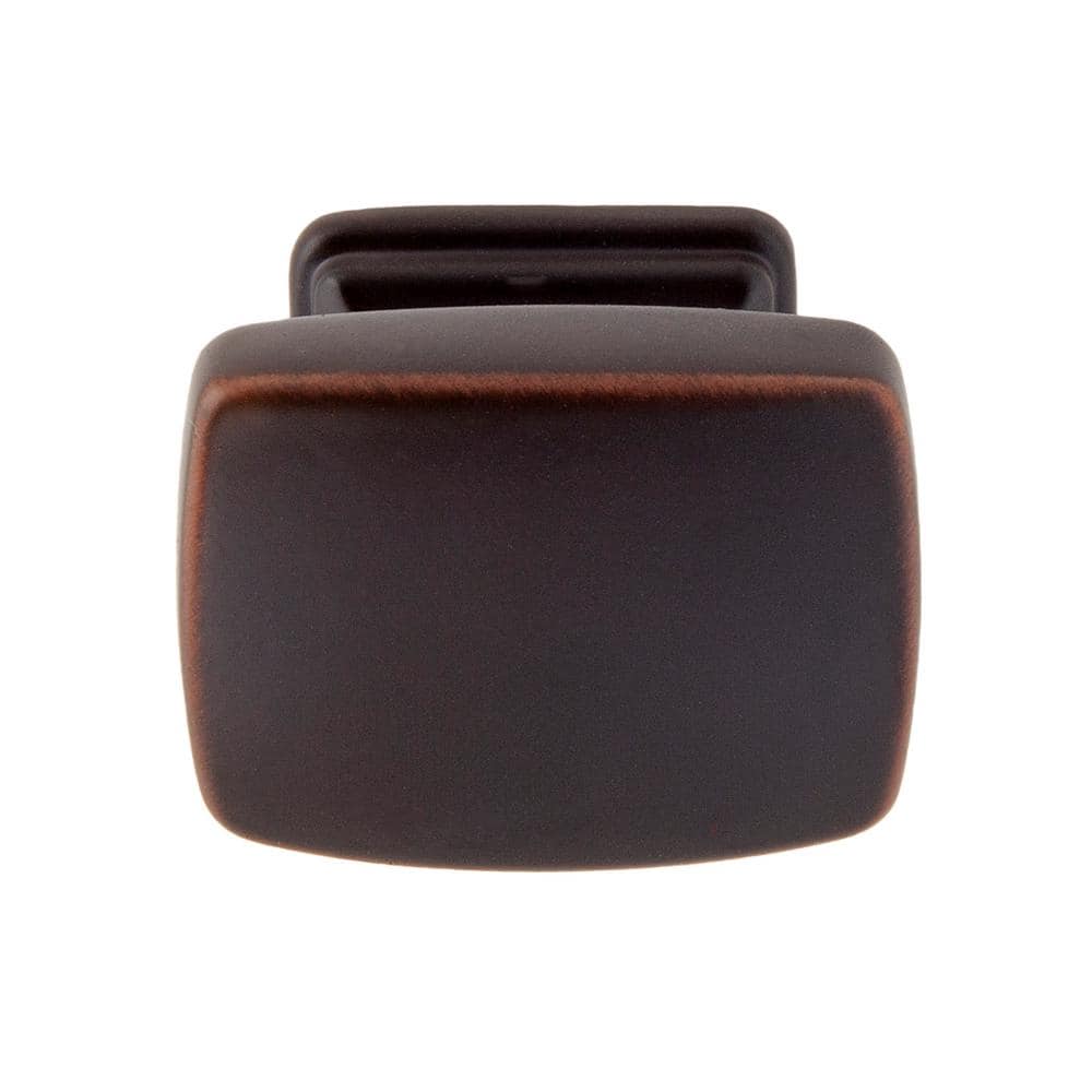 Grayson Oil Rubbed Bronze Rectangular Cabinet Knob with Mounting Hardware