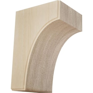 5-1/2 in. x 4 in. x 6 in. Unfinished Rubberwood Clarksville Corbel