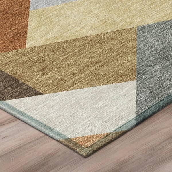 Chantille Machine Washable Indoor/Outdoor Abstract ACN2893 Paprika 3 ft. x 4 ft. Area Rug