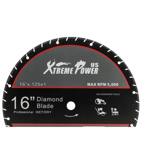 XtremepowerUS 14 in. x 0.125 in. x 1 in. Diamond Metal Steel Cut Off Saw Blade Wheel Abrasive