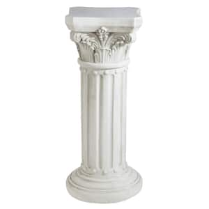 The Athena 33.5 in. H White Polyresin Sculptural Pedestal