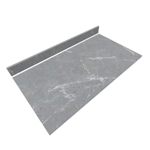 4 ft. L x 25 in. D Engineered Composite Countertop in Soapstone Mist with Satin Finish
