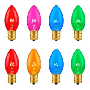 C9 Multi-Colored Incandescent Replacement Bulbs (8-Pack)