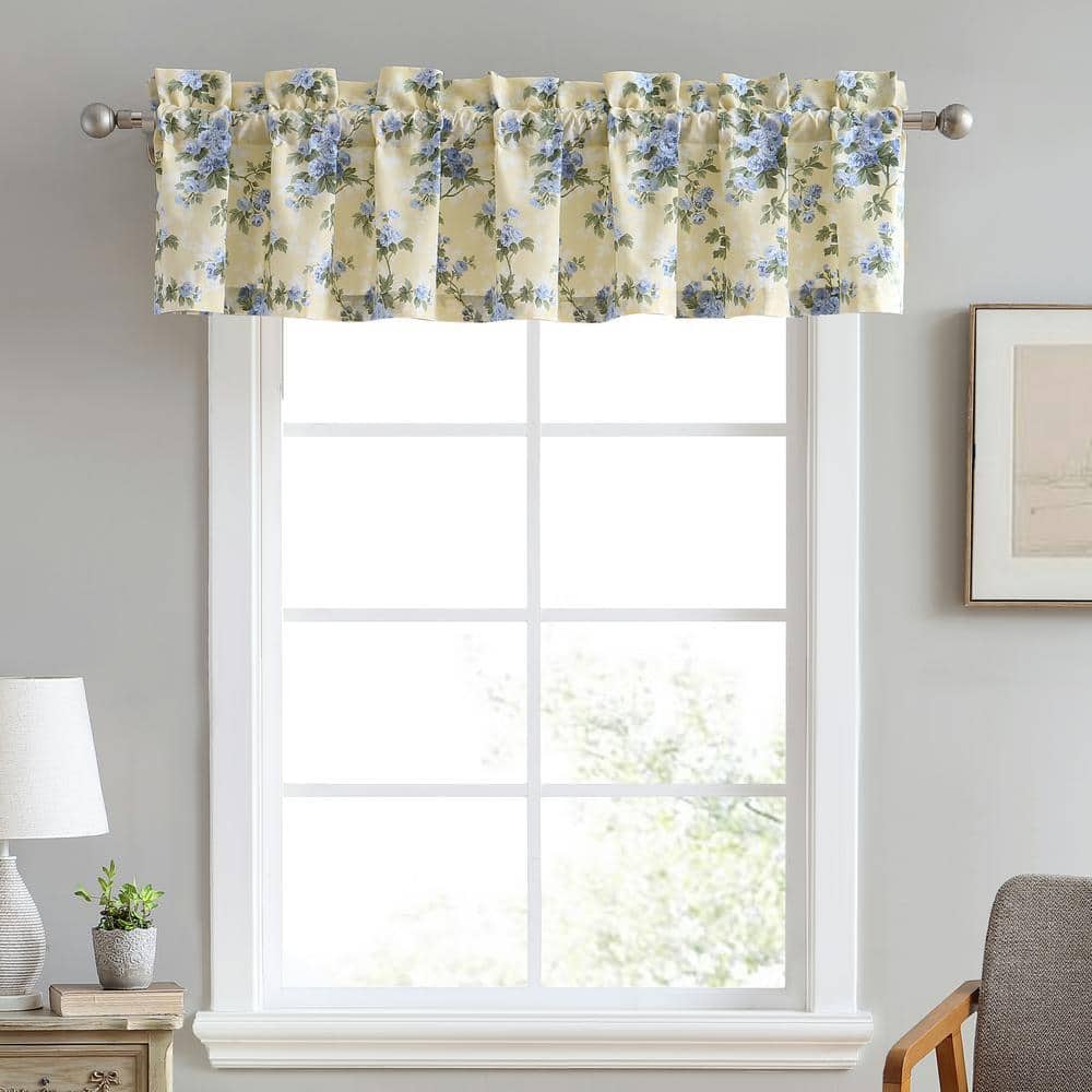Laura Ashley Cassidy Pastel Yellow 86in X 15in Cotton Valance