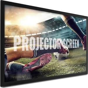 Projector Screen Fixed Frame 135 in. Diagonal 16:9 Movie Projector Screen 4K HD with Aluminum Frame