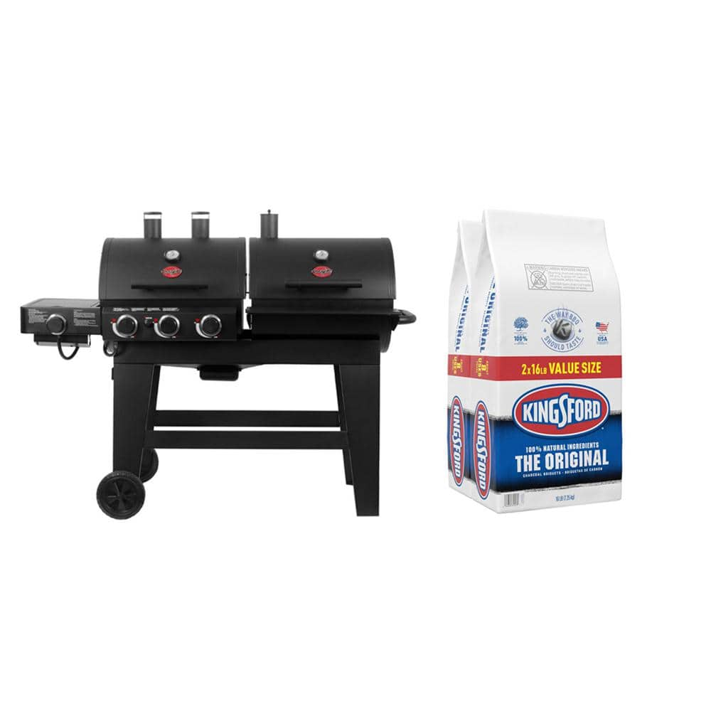 Kingsford 16 lbs. Original BBQ Smoker Charcoal Grilling Briquettes with 4 Burner Gas and Propane Charcoal Grill in Black 2 Pack B 322986025 3 The