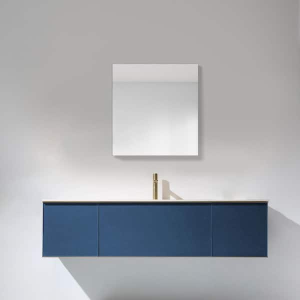 24 in. W x 26 in. H Rectangular Engineered Wood Medicine Cabinet with Mirror and Left Opening Door