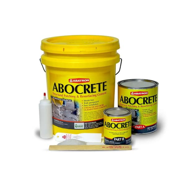 ABOCRETE ABOCRETE - Light Gray, Large Kit With Sand Self-Leveling Epoxy Concrete Patching/Resurfacing Compound