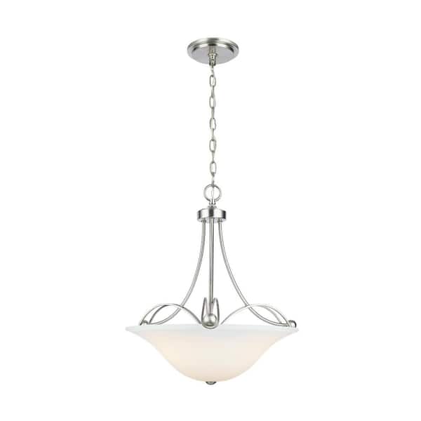 Home Decorators Collection 3-Light Brushed Nickel Pendant