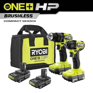 ONE+ HP 18V Brushless Cordless Compact 2-Tool Combo Kit w/ (2) 1.5 Ah Batteries, Charger, & FREE (2) 2.0 Ah Batteries