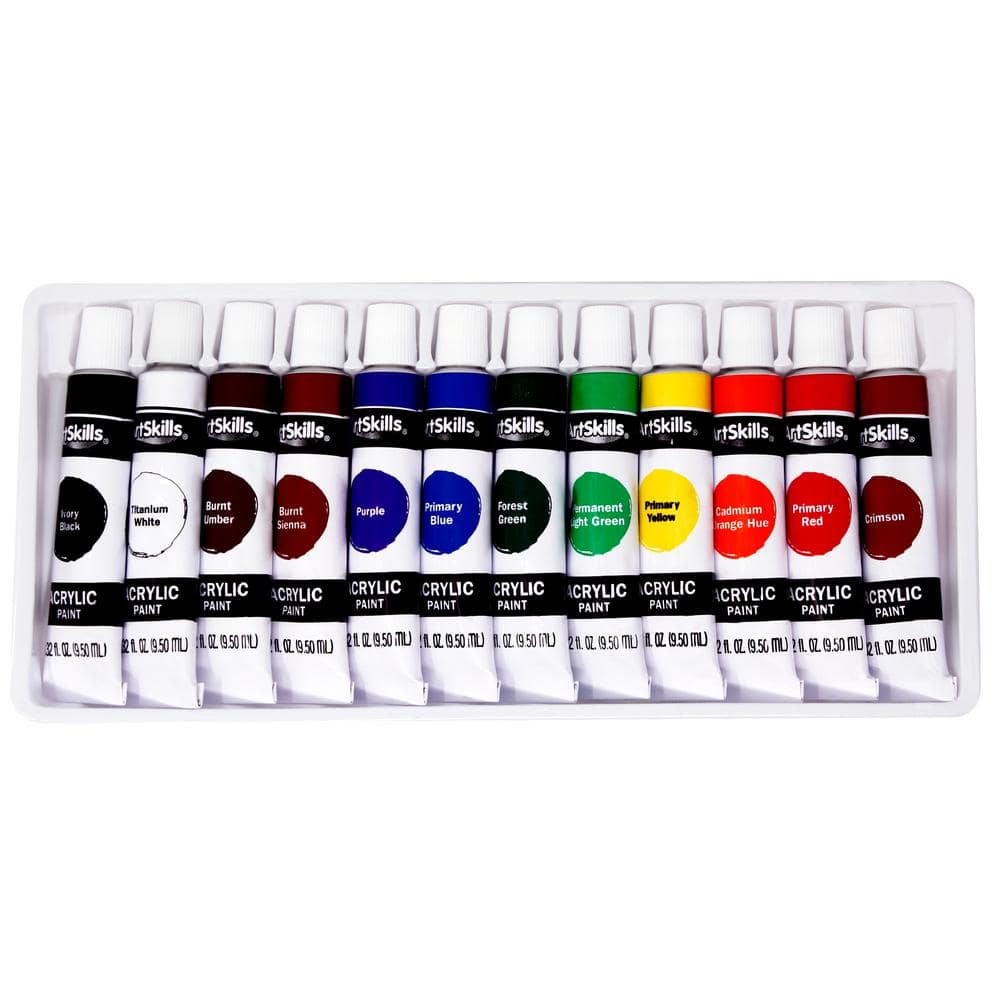 Castle art supplies acrylic paint set pack of 12 colors