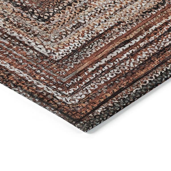 Chantille Machine Washable Indoor/Outdoor Abstract ACN1725 Terracotta 3 ft. x 4 ft. Area Rug