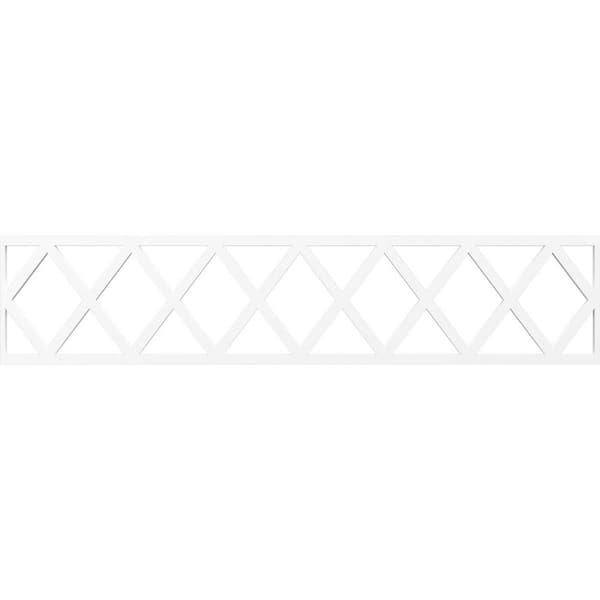 Ekena Millwork Wolford Fretwork 0.375 in. D x 46.75 in. W x 10 in. L PVC Panel Molding