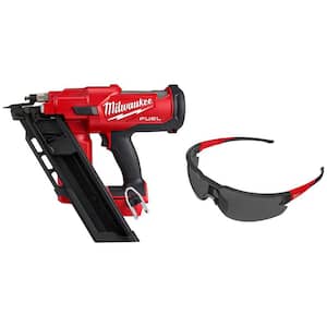 M18 FUEL 3-1/2 in. 18-Volt 30-Degree Brushless Cordless Framing Nailer (Tool-Only) w/Tinted Anti Scratch Safety Glasses