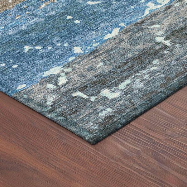 Chantille Machine Washable Indoor/Outdoor Abstract ACN2398 Blue 10 ft. x 14 ft. Area Rug