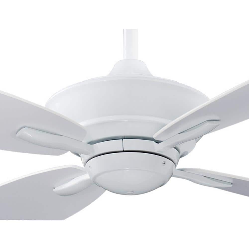 52" White Modern Ceiling Fan with Remote Control