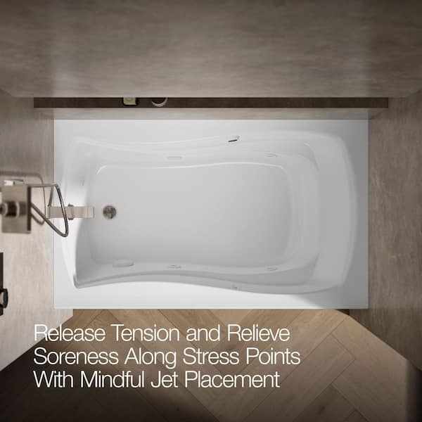 KOHLER Mariposa 5 ft. Left-Hand Drain with Integral Farmhouse