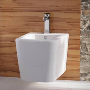 Concorde Square Wall Hung Bidet in Glossy White