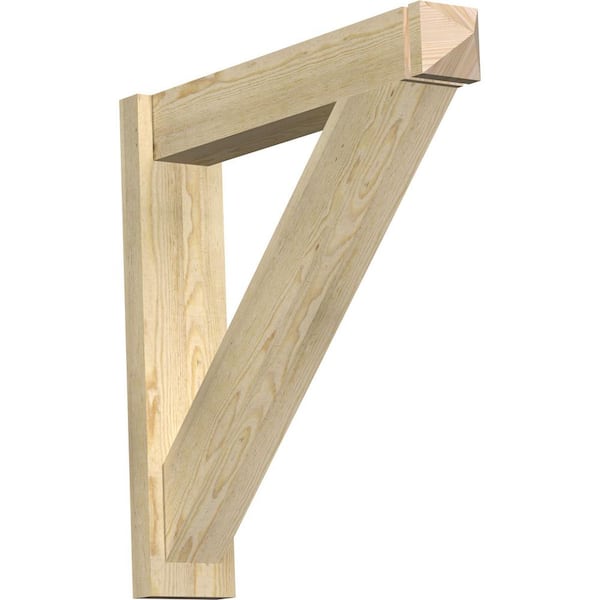 Ekena Millwork 6 in. x 30 in. x 30 in. Douglas Fir Traditional Arts and Crafts Rough Sawn Outlooker