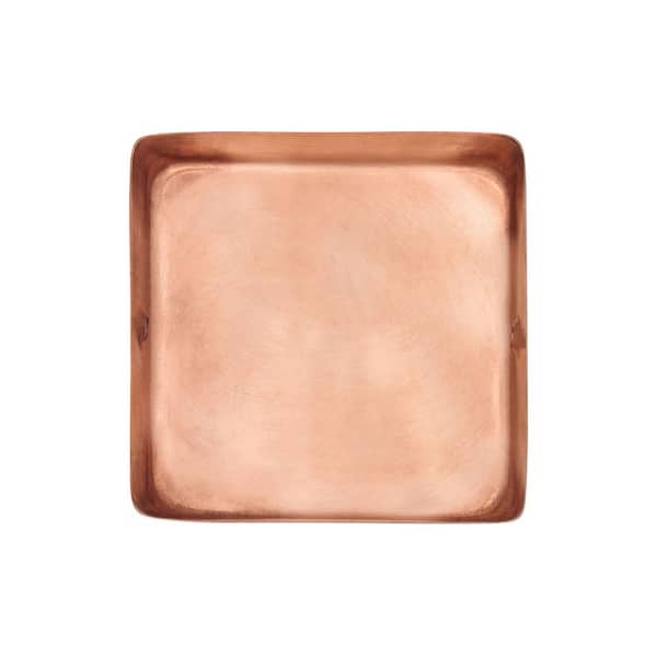 Protectyte 4 in. x 4 in. Copper Flat Top Slip Over Fence Post Cap with 3/4 in. Lip and Screws