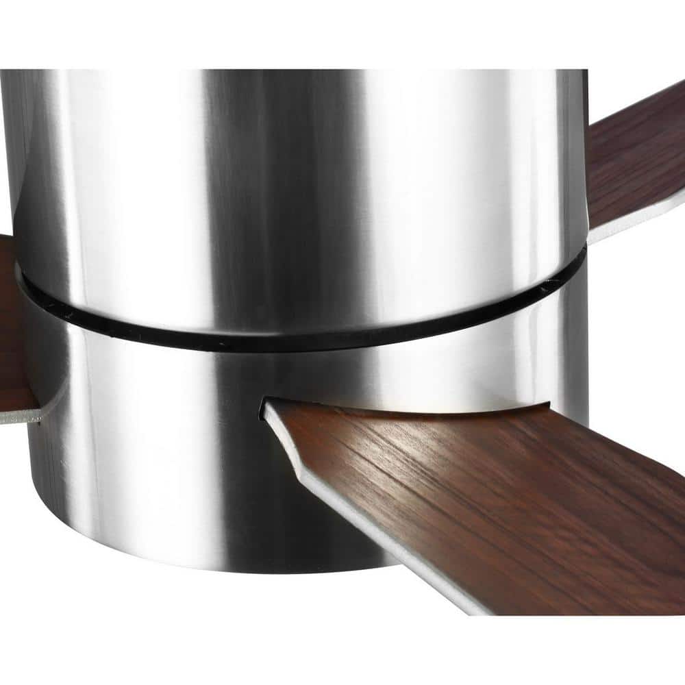 Braden 56" Brushed Nickel 3-Blade Ceiling Fan with LED Light