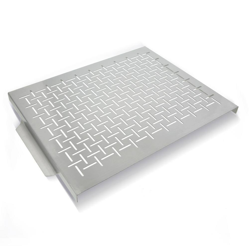 Large Stainless Steel Grill Topper Tray with Handles