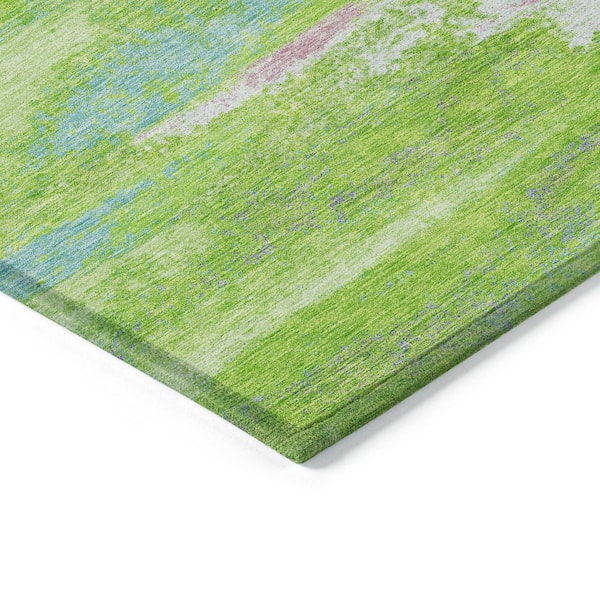 Chantille Machine Washable Indoor/Outdoor Abstract ACN942 Lime 9 ft. x 12 ft. Area Rug