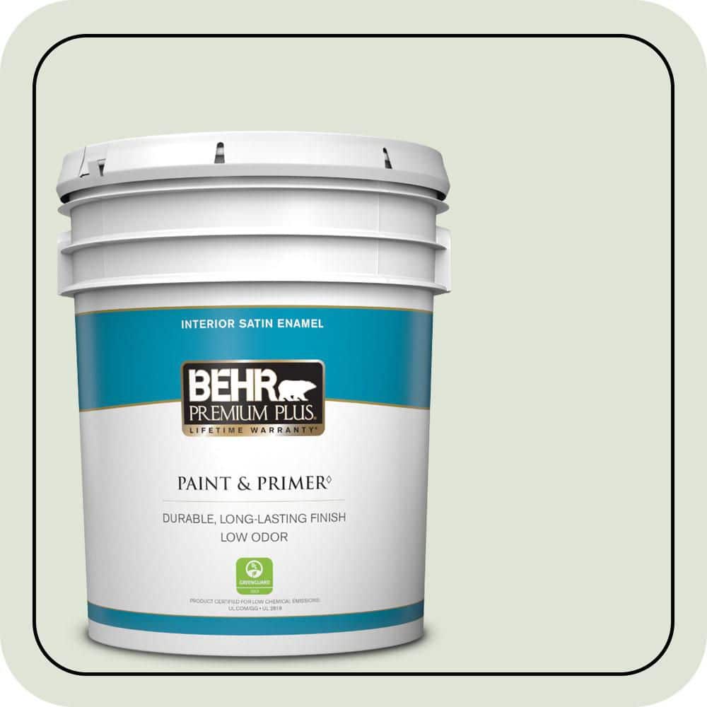 5 gal. #S390-1 Sounds of Nature Satin Enamel Low Odor Interior Paint & Primer price history on PriceWatchPro