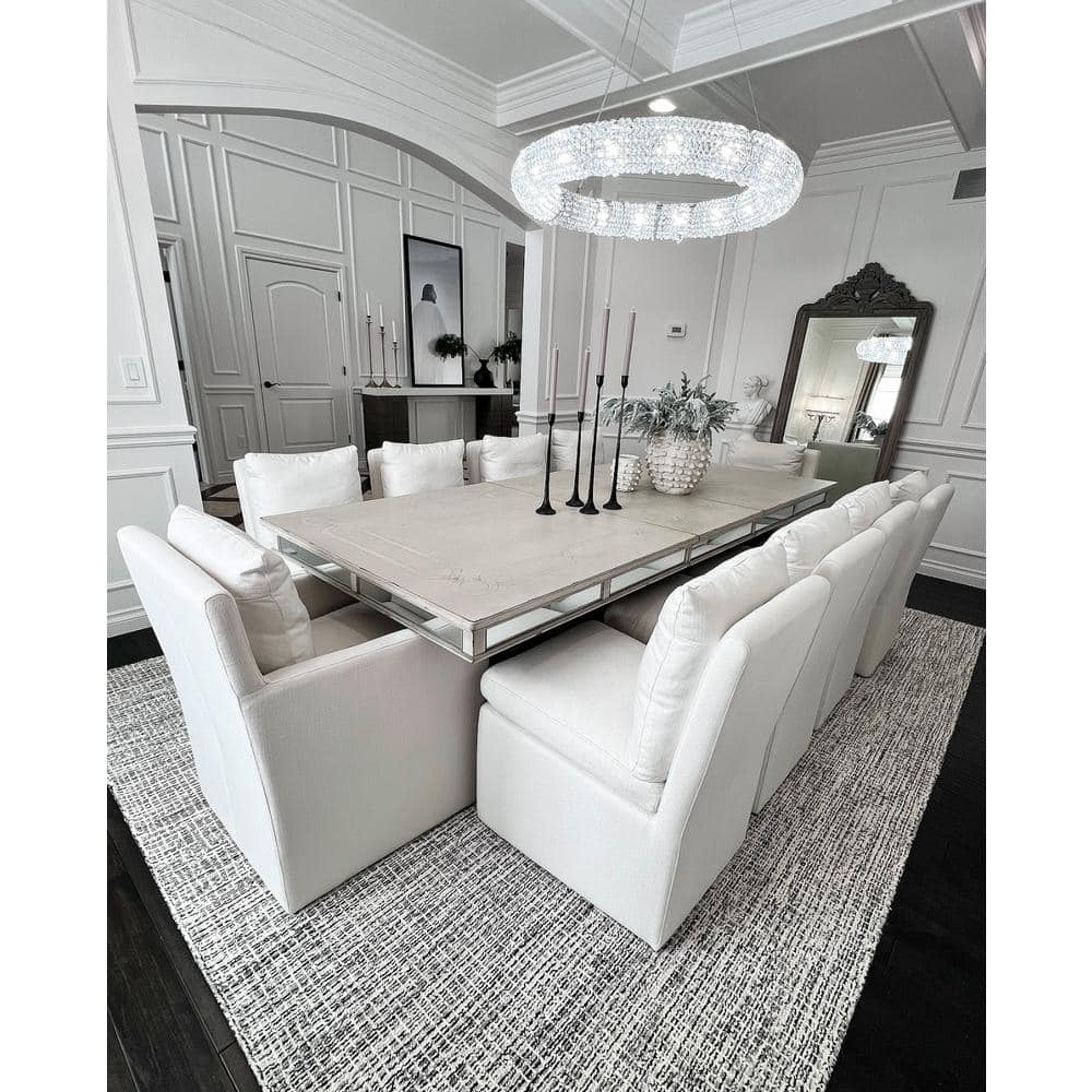 Gray Abstract Hand-Tufted Wool 8' x 10' Area Rug