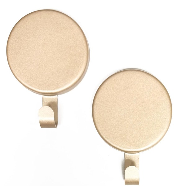 Attract 3.75 in. Champagne Metal Magnetic Wreath Hanger