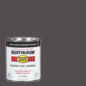 1 qt. Protective Enamel Semi-Gloss Anodized Bronze Interior/Exterior Paint (2-Pack)