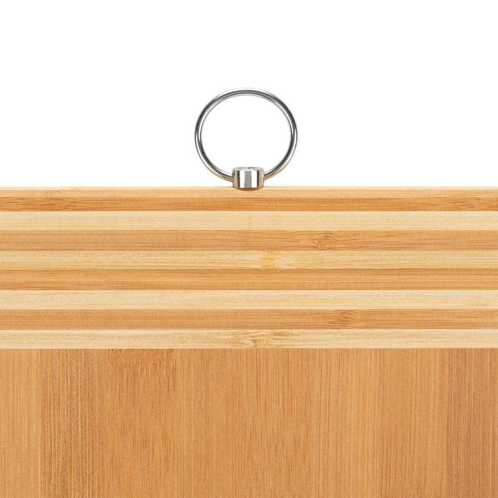 Large Rectangular Bamboo Cutting Board with Drip Edge