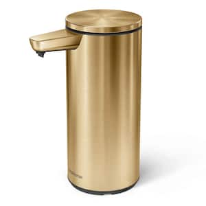 9 oz. Automatic Sensor Pump - Rechargeable Touchless Soap Dispenser - Brass Steel