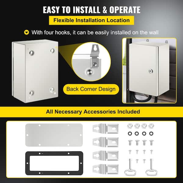 SKYSHALO NEMA Steel Enclosure 12 x 8 x 6in. NEMA 4X Steel SKYSHALO NEMA Steel Enclosure 12 x 8 x 6in. NEMA 4X Steel