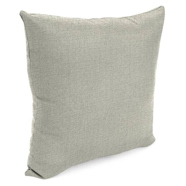 Textured Solid Almond Square Outdoor Throw Pillow (2-Pack)