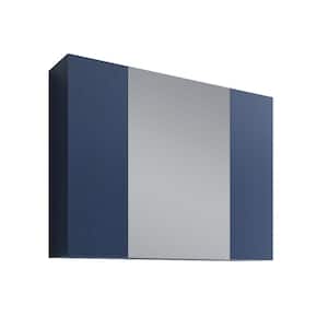 31.50 in. W x 24 in. H Royal Blue Surface Mount Medicine Cabinet with Mirror