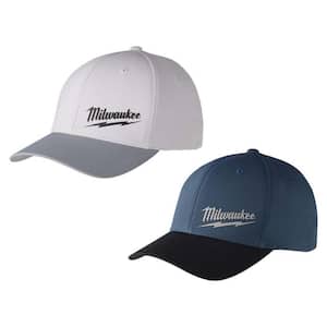 Men's Small/Medium Gray and Blue WORKSKIN Fitted Hat (2-Pack)