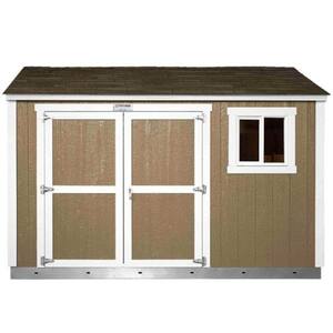 Installed The Tahoe Series Tall Ranch 10 ft. x 12 ft. x 8 ft. 10 in. Painted Storage Building Shed and Sidewall Door