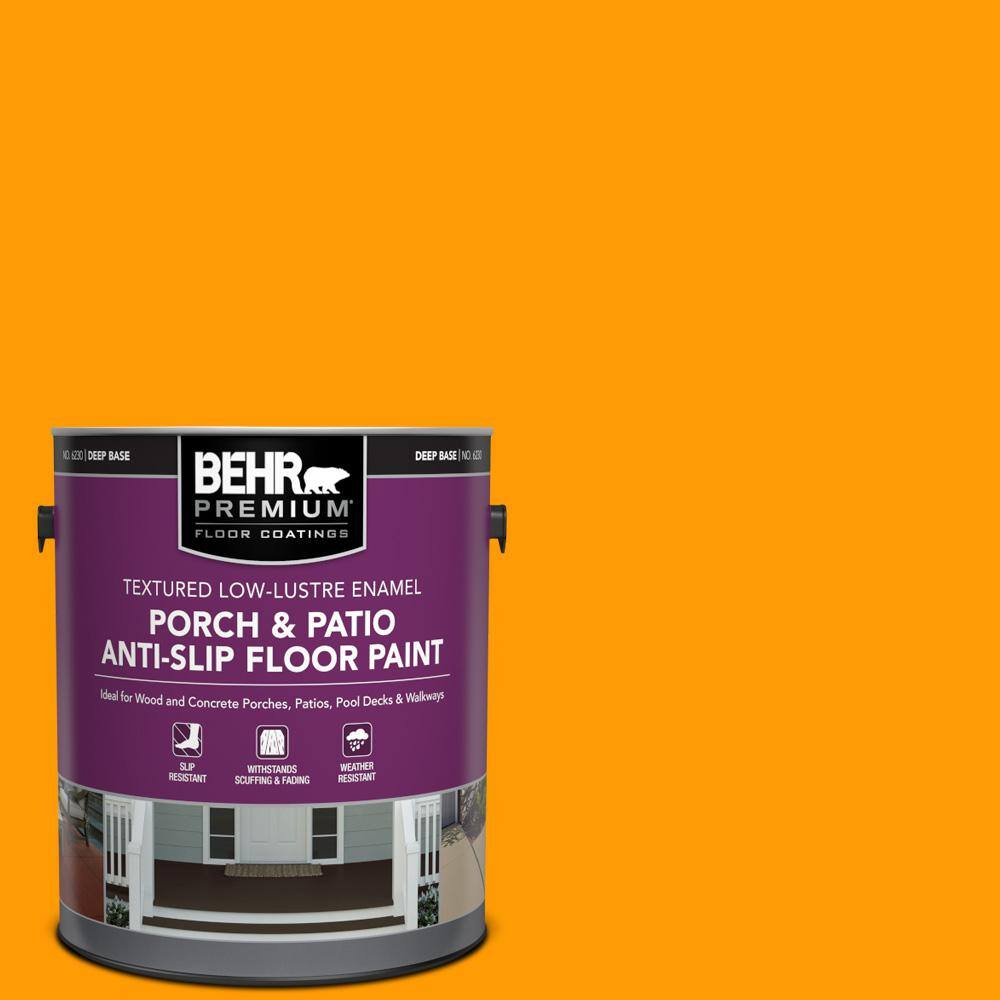 1 gal. #S-G-320 Atomic Tangerine Textured Low-Lustre Enamel Interior/Exterior Porch and Patio Anti-Slip Floor Paint price history on PriceWatchPro