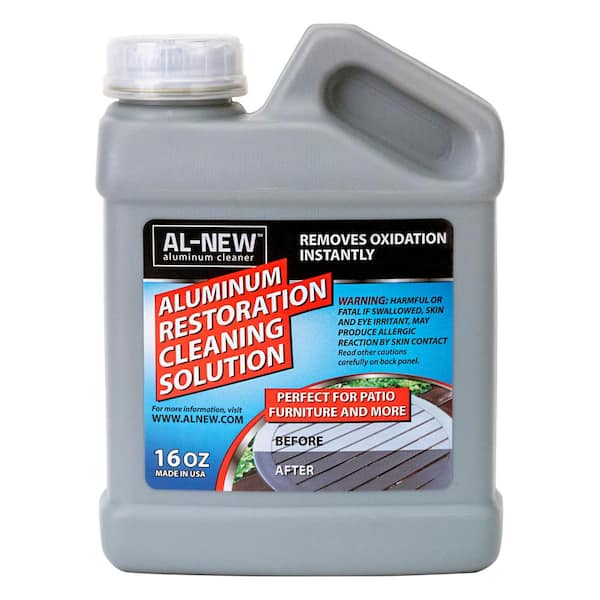 AL-NEW 16 oz. Aluminum Restoration Cleaning Solution : Cleaner For Outdoor Patio Furniture, Stainless Steel, and More