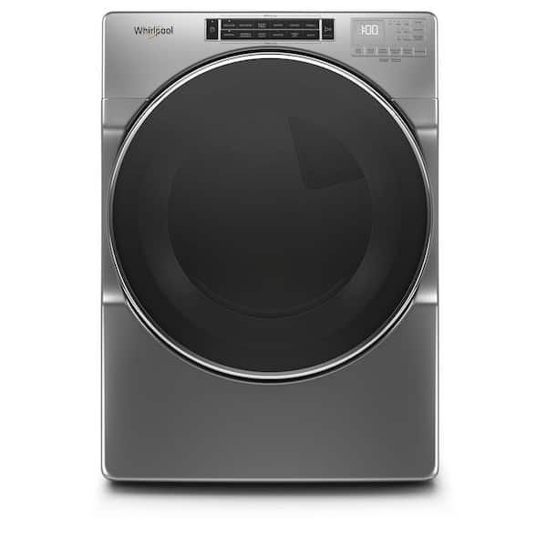 Whirlpool 7.4 cu. ft. 240-Volt Chrome Shadow Stackable Electric Dryer with Steam and Intuitive Touch Controls, ENERGY STAR