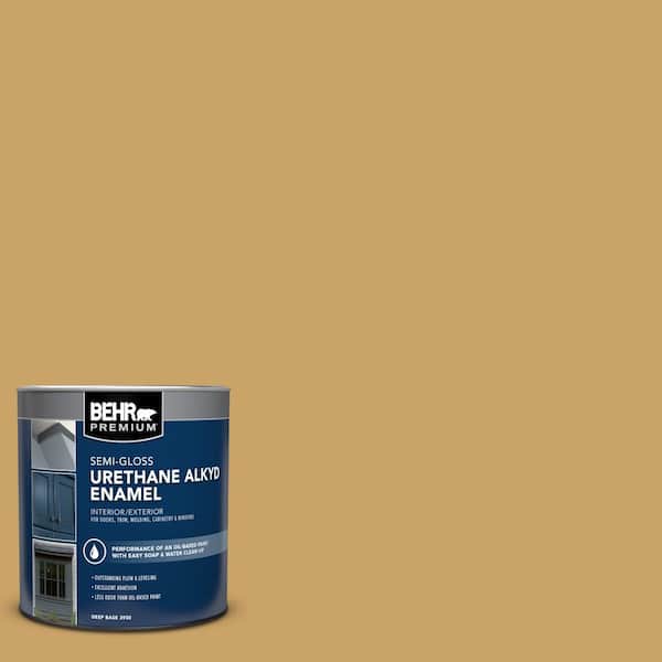 1 qt. #PPU6-17 Classic Gold Semi-Gloss Enamel Urethane Alkyd Interior/Exterior Paint